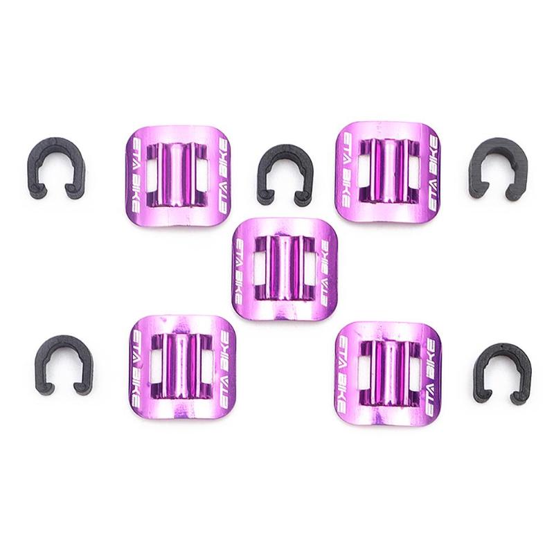 5 stk cykel cykel bremse kabel guide clips cykler gearskift line wire slange guider aluminium legering c spænder klemmer
