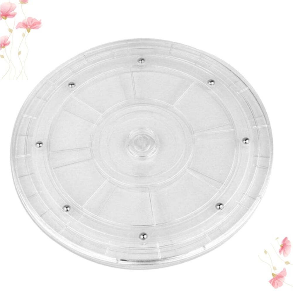 Round Base 360-Degree Acrylic Turntable Round Transparent Rotating Display Stand Clear Plastic 360-Degree Rotary Table Antique