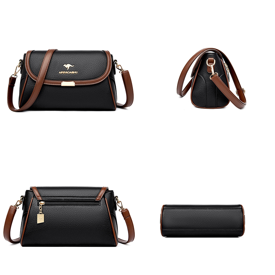 Effen Kleur Lederen Kleine Schoudertassen Voor Vrouwen 2024 Messenger Tassen Met Strapdesigner Crossbody Tas Sac Amain