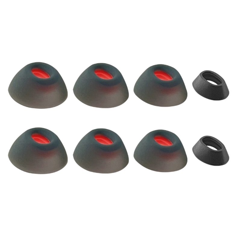 Siliconen oordopjes Oordopjes voor JBL Tune Flex Bluetooth-compatibele oortelefoon Vervanging Superzachte oordopjes: Black