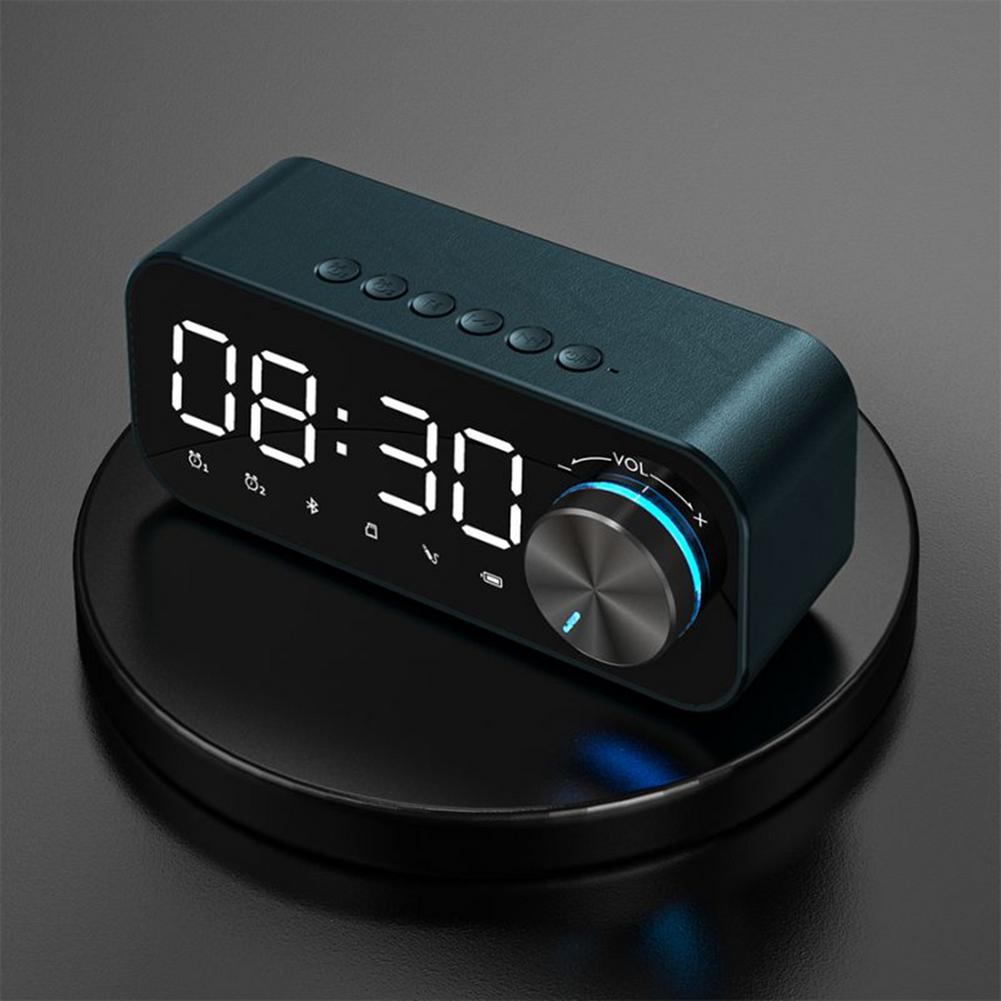 Bluetooth Speaker Digitale Wekker Zwart/Wit/Blauw Led Display Klok Voor Kinderen Slaapkamer Grote Aantal Klok Snooze functie