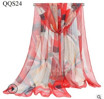 Geometrische print georgette chiffon sjaal zijden vierkante hijab coole sjaal dames foulard femme sjaals haar bufanda mujer: 8