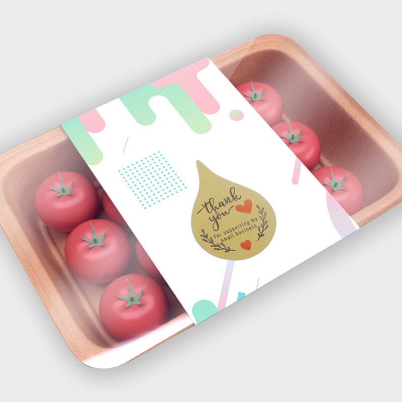 Water Shape "Thank you" Christmas Label Stickers Craft Stationery Adhesive Sealing Baking Paper Decals Label Home