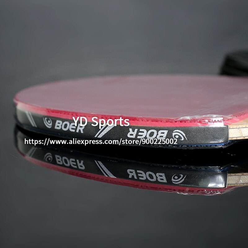 5 Stars Carbon Fiber Table Tennis Racket Long Handle Short Handle Double Face Pimples-In Rubbers Training Racquet With Bags