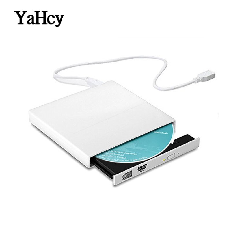 YAHEY USB 2.0 Externe DVD Drive Disc Speler DVD-RW Brander Optische CD/DVD Drives Schrijver Recorder Portable voor Laptop PC Windows: dvd drive