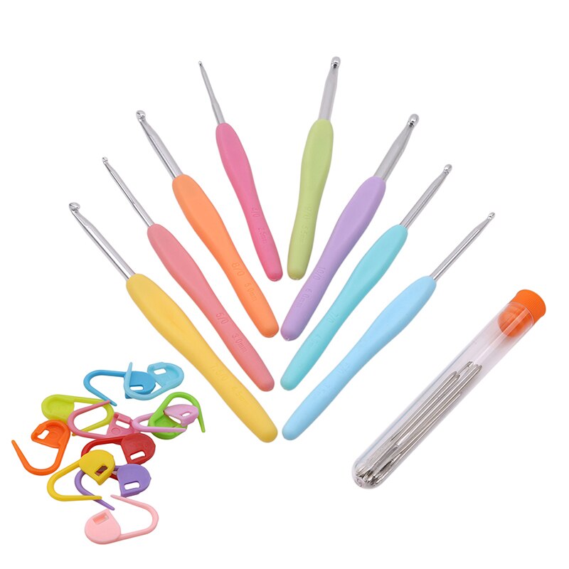 28 stks/partij DIY Haaknaalden Garen Breien Naalden Naaien Gereedschap Set 8 STUKS Haaknaalden Garen & Opbergtas Ambachten breien Tools