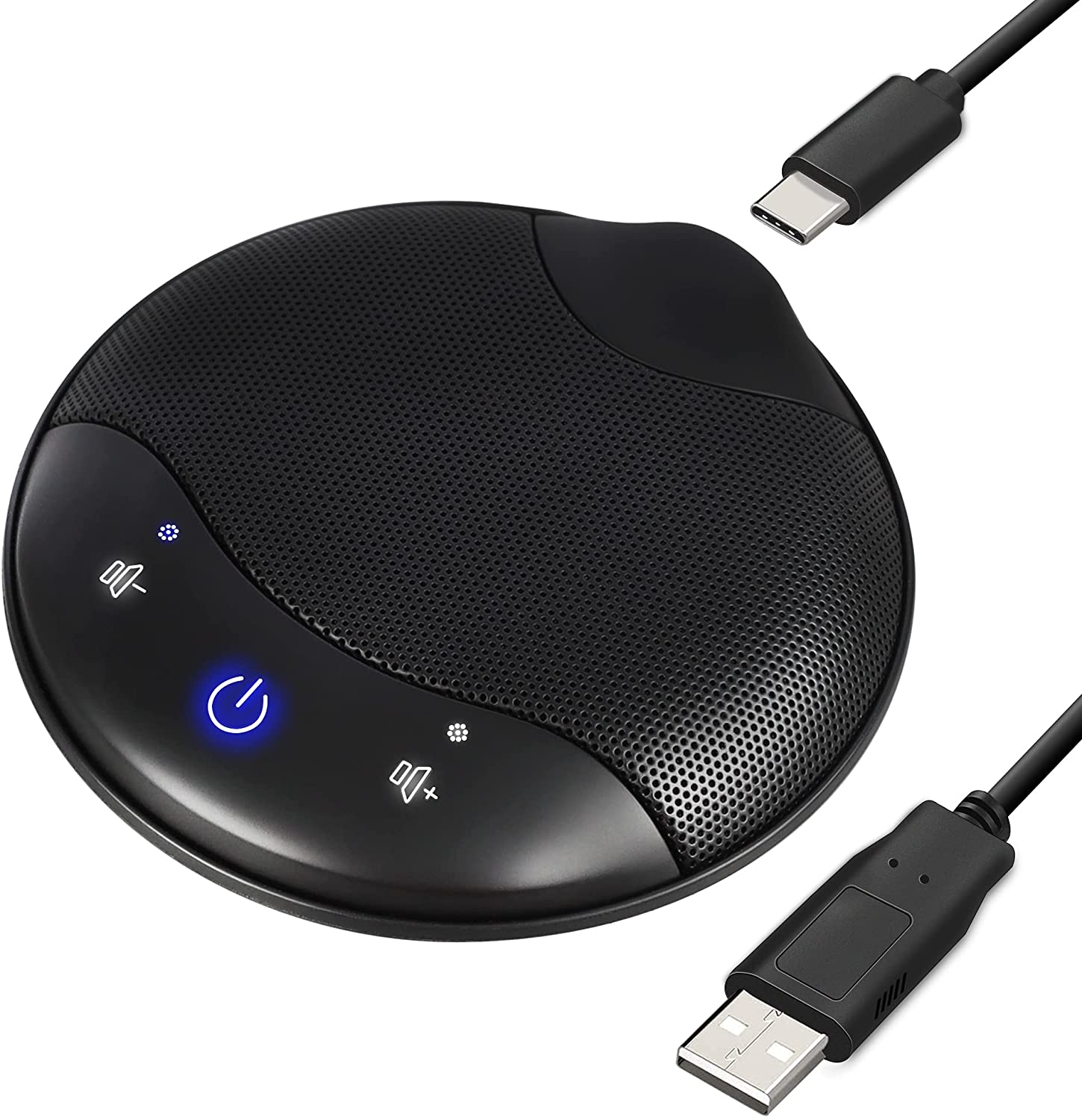 USB 360° Conference Microphone for PC Zoom Meetings, Online Class, Skype, Recording, Gaming,Plug&amp;Play,BM-A7