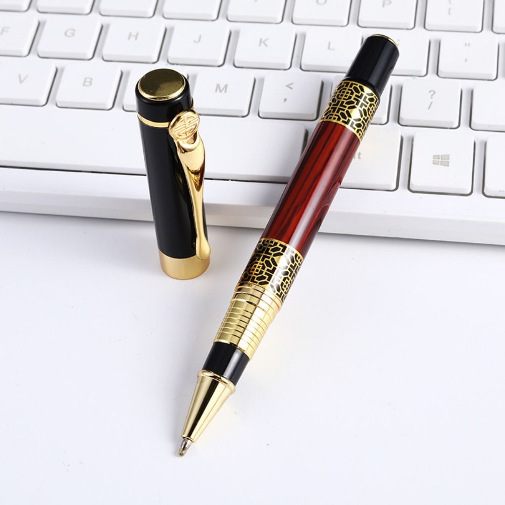 Bolígrafo De Metal de lujo, pluma estilográfica de firma de negocios, herramientas de escritura de para estudiantes, bolígrafo de Gel de tinta azul/negra para la escuela y la Oficina