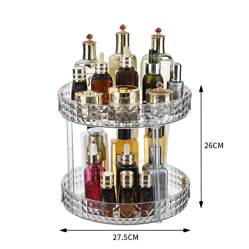 Tablett Regal Luxus Schmink tisch Kosmetik rotierende Lagerbier Regal Kasten Schlecht Schreibtisch Regal Parfüm Hautpflege Produkt Regal: Lila