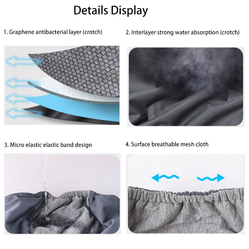 Male Dog Diapers Graphene Pet Physiological Pants Breathable Anti-Leakage Hygiene Briefs For Male Dogs Antibacterial Dog Shorts