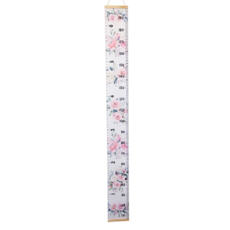 Medidor de pared para niños, regla de medición de crecimiento de altura colgante, decoración de guardería: High flower