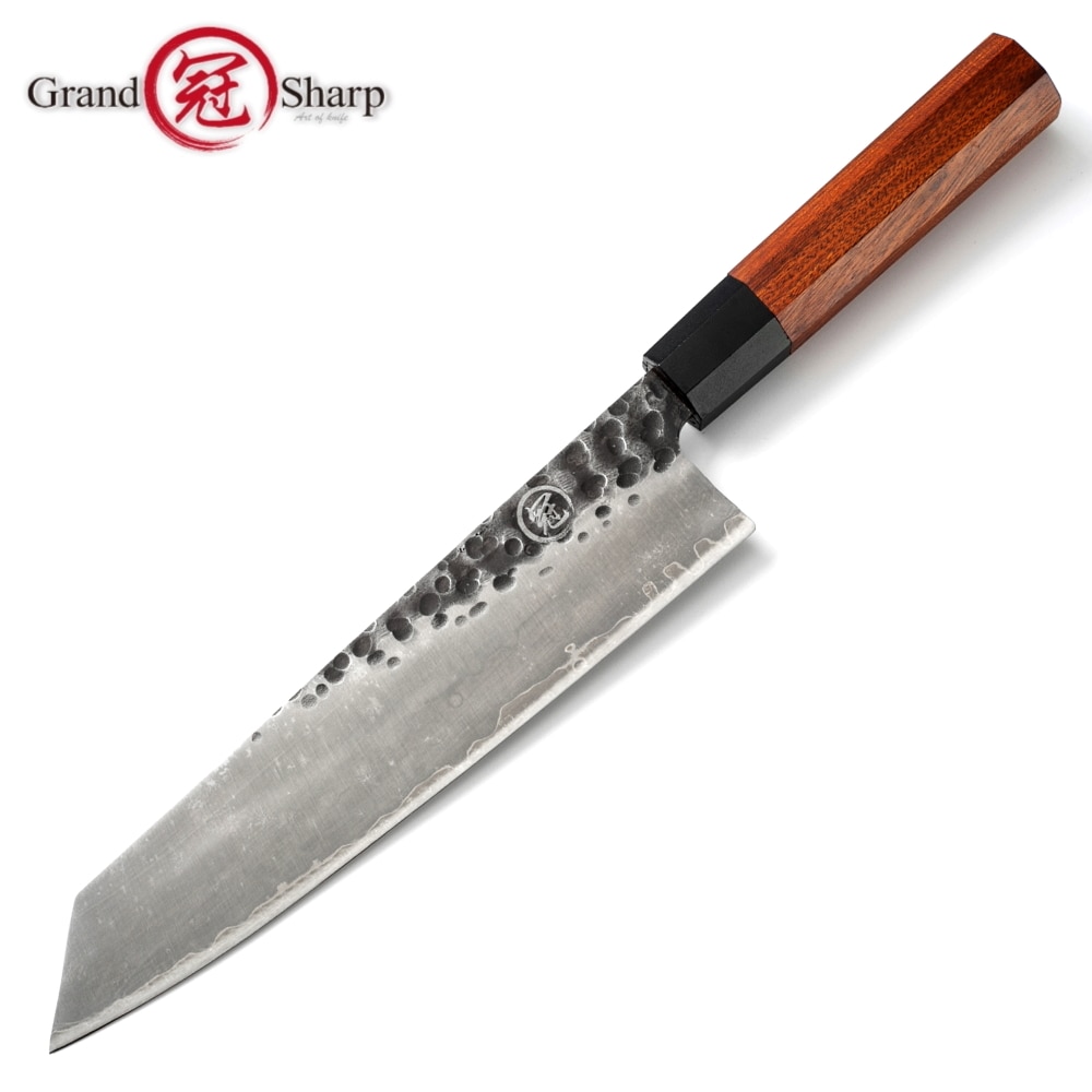 Japanilaiset keittiöveitset käsintehty kokin veitsi 3 kerrosta aus -10 japanilaista terästä 9 tuuman kiritsuke viipalointi kalanlihan ruoanlaitto työkalut