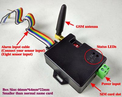 Gsm sms alarm trådløs alarmmodul antenne  ga09 8 alarmindgang til sikkerhed i hjemmet
