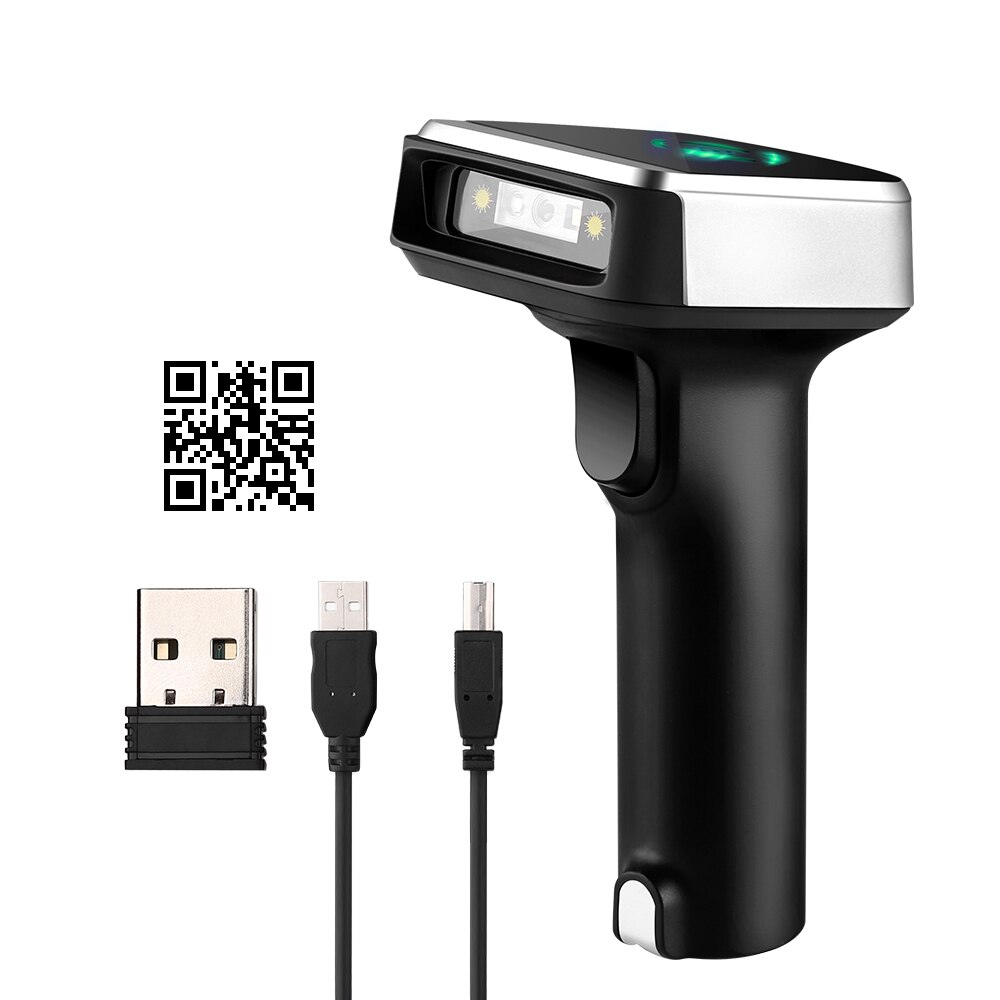 Eyoyo 2D Qr Draadloze Barcode Scanner Bt 4.1 Usb Draadloze Barcode Reader Voor PDF417 Data Matrix Upc Compatibel