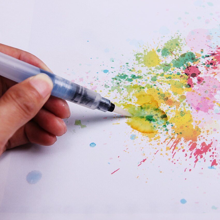 Refillable Water Brush Ink Pen for Water Color Calligraphy Drawing Painting Illustration Pen Office Stationery
