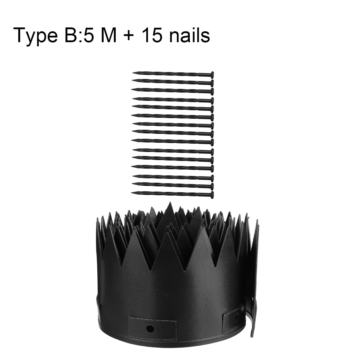 1/5/10M Garden Fence Edging Cobbled Stone Effect Plastic Lawn Edging Plant Border Decorations Flower Bed Border Lawn Palisade: B