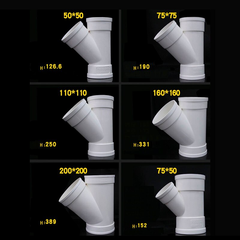 Pvc Buisleidingen Voor Buizen Vertakking Ventilatie Leidingen Pijp Te Tubing Fittings Thuis Depot Afval Buisleidingen Schuine Tee