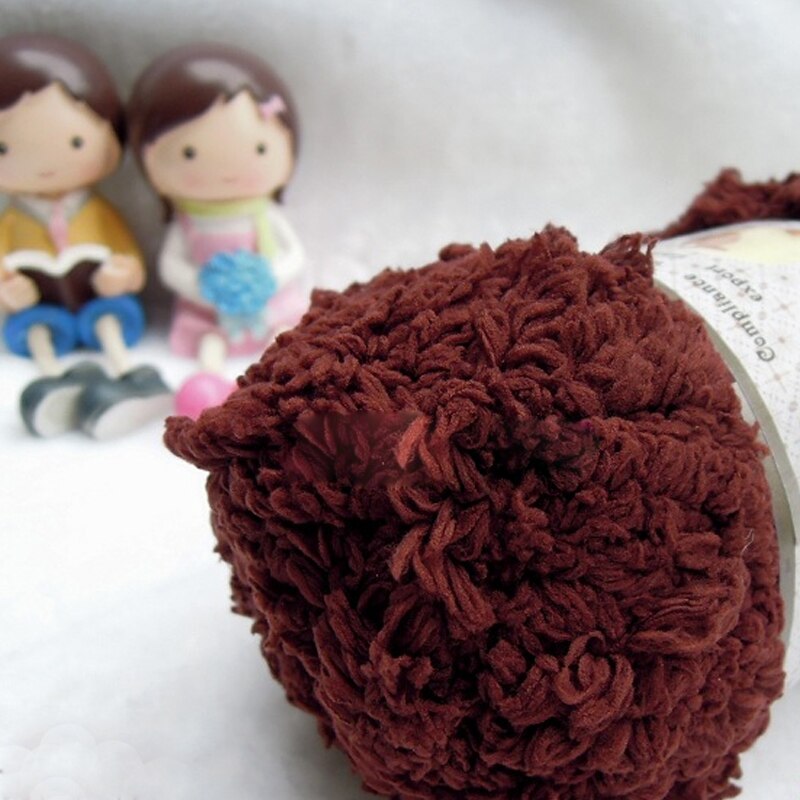50g chunky imiteret pels kashmir hånd strikkegarn super blødt hvidt akryl plysgarn til fleece tæppe hæklet vinter sweater: 8