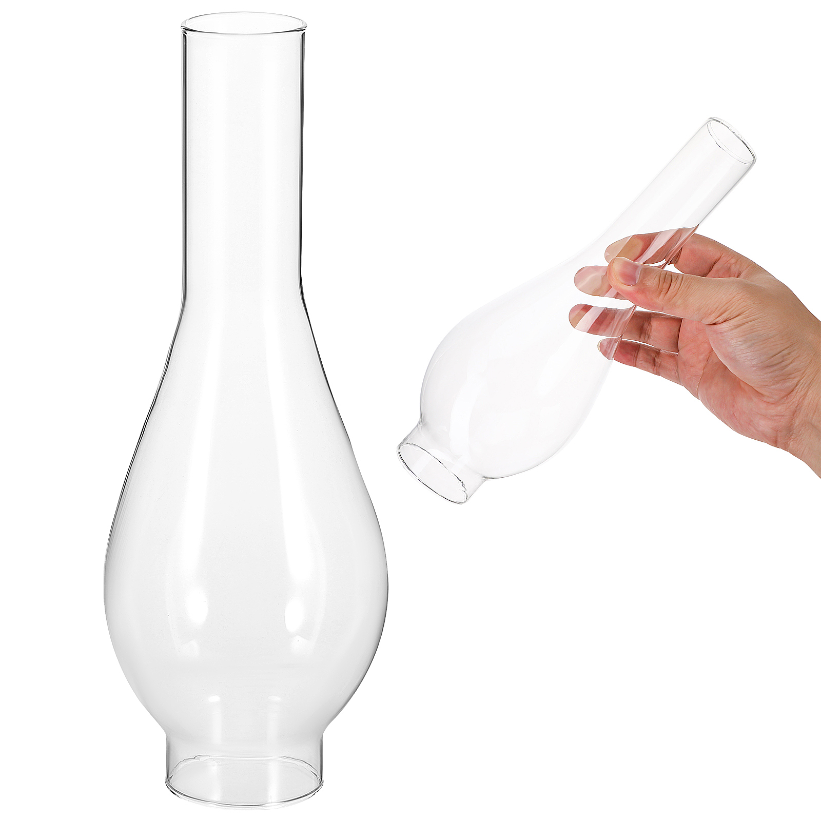 Long Kerosene Lamp Glass Shade Oil Lantern Clear Chimney Globes