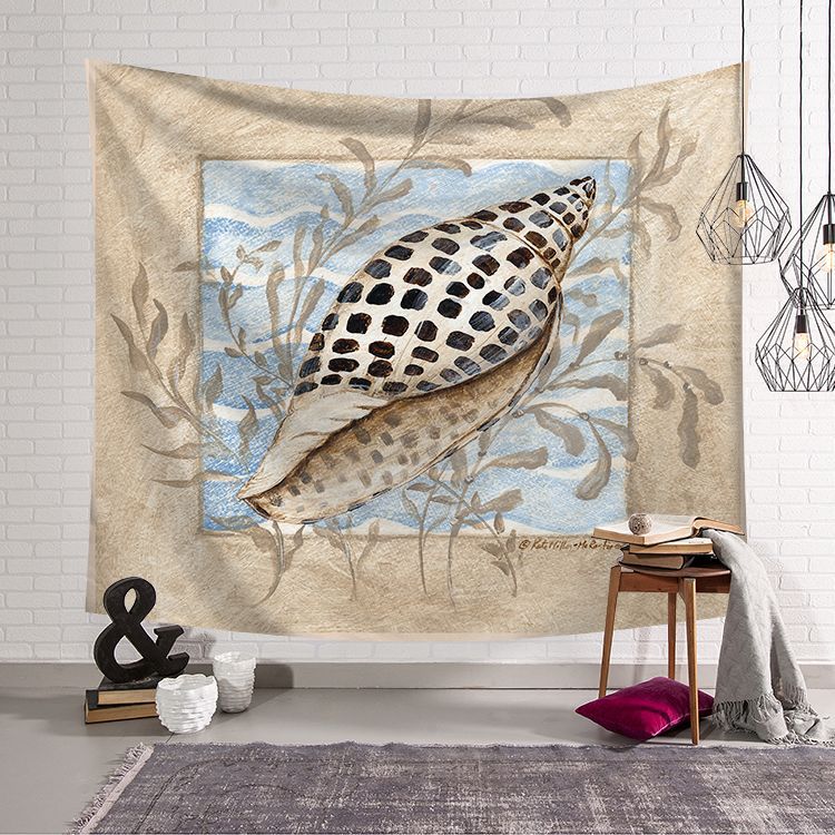 Mariene Organismen Muur Opknoping Deken Tapijt Strand Gooi Handdoek Thuis Decoratieve Schildpad Gedrukt Supersoft Wandtapijten Strand Mat: 150cmx130cm / X66