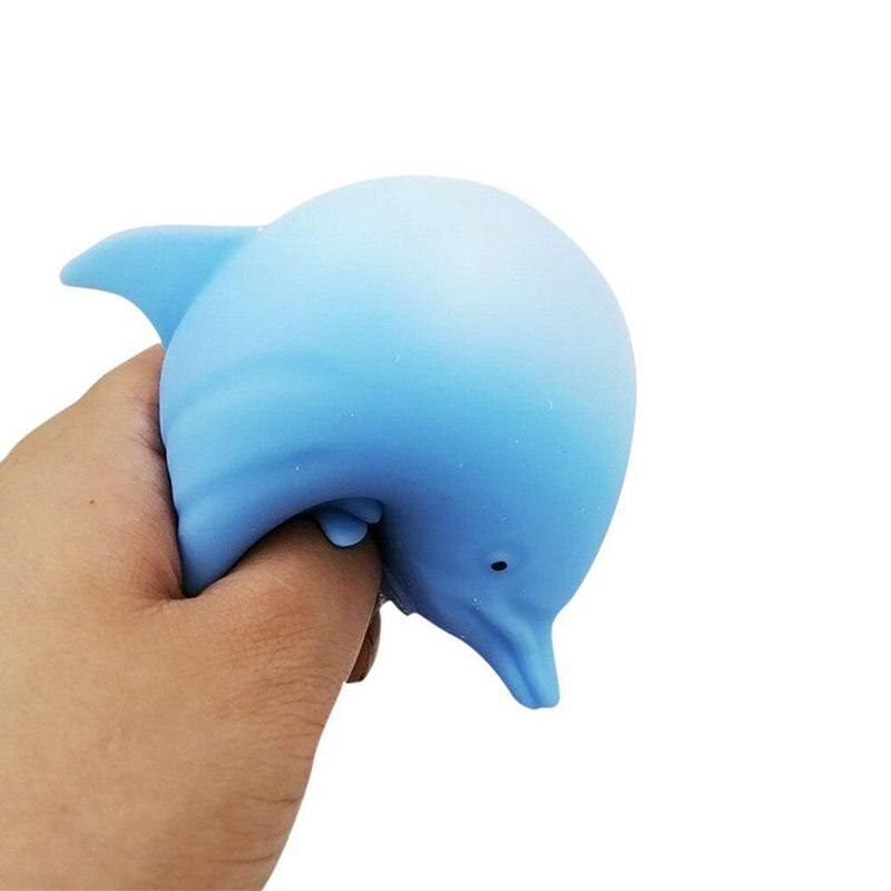 1pz Kawaii Delfino Sabbia Palla Molle di TPR Giocattolo di Decompressione lento Aumento jumbo Squishi Antistress Giocattoli per Bambini colore Casuale