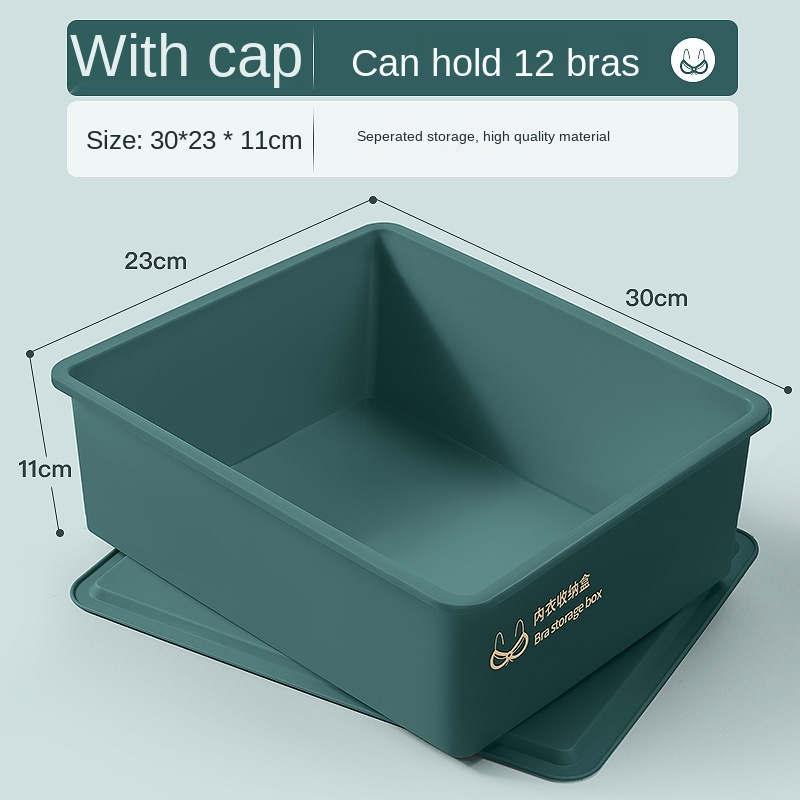 Underwear Storage Box Household Drawer Wardrobe Compartment Artifact Socks Panties Three-in-one Storage Box Shorts storage box: Blue without check