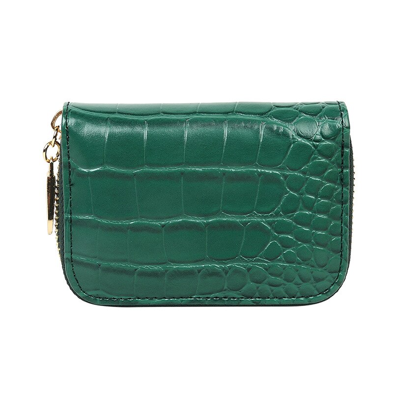 Portafoglio da donna nuovo porta carte di credito molti dipartimenti porta carte di credito pieghevole da donna piccola borsa Hasp portafogli in pelle PU femminile di alta qualità: green