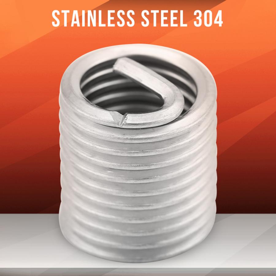 100Pcs/Lot Coiled Wire Insert Stainless Steel 304 ... – Grandado