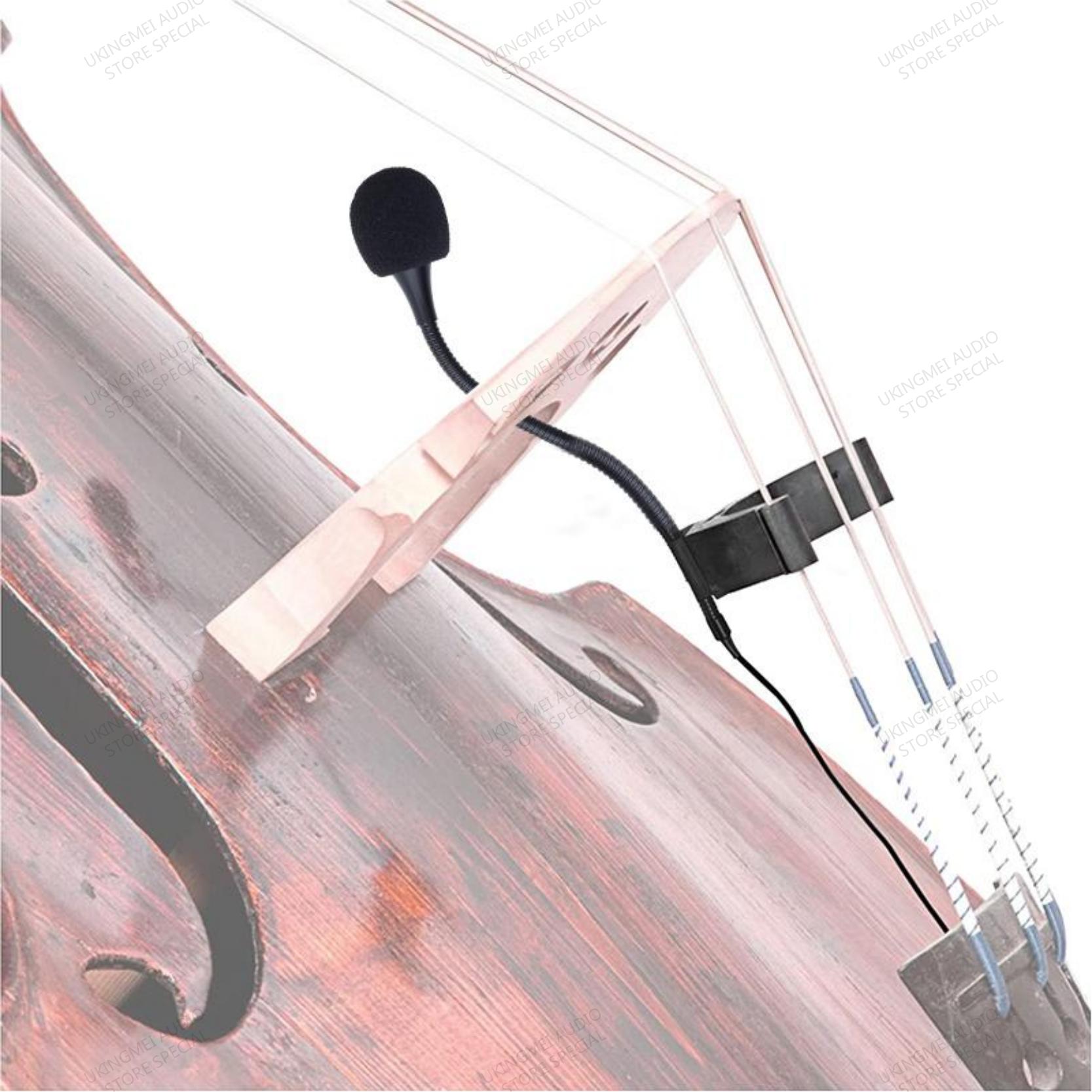 Saxofoon Gitaar Viool Klarinet Fluit Bas Piano Jazz Drum Elektrische Torch Instrument Stage Performance Condensator Microfoon: With Cello Clip