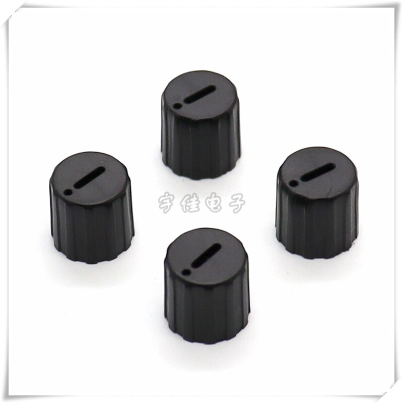 10 Piece 10.2 * 10mm black knob plastic knob flower shaft 6mm exclamation mark potentiometer band switch panel adjustment knob