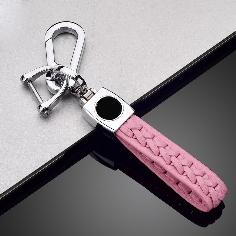 Coque de protection de voiture en TPU, Fiber de carbone, pour Kia Ceed Rio Rio5 Sportage R K3 KX3 K4 K5 Ceed Sorento Cerato Optima: Pink Keychain 2