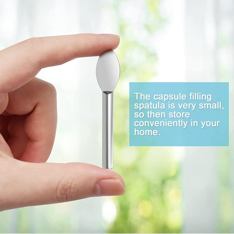 Practical Capsule Filling Spatula 10PCS Stainless Steel Lab Spoon Mini Scoop For Fast Gel Cap Capsule Filling Pill Filler Machin