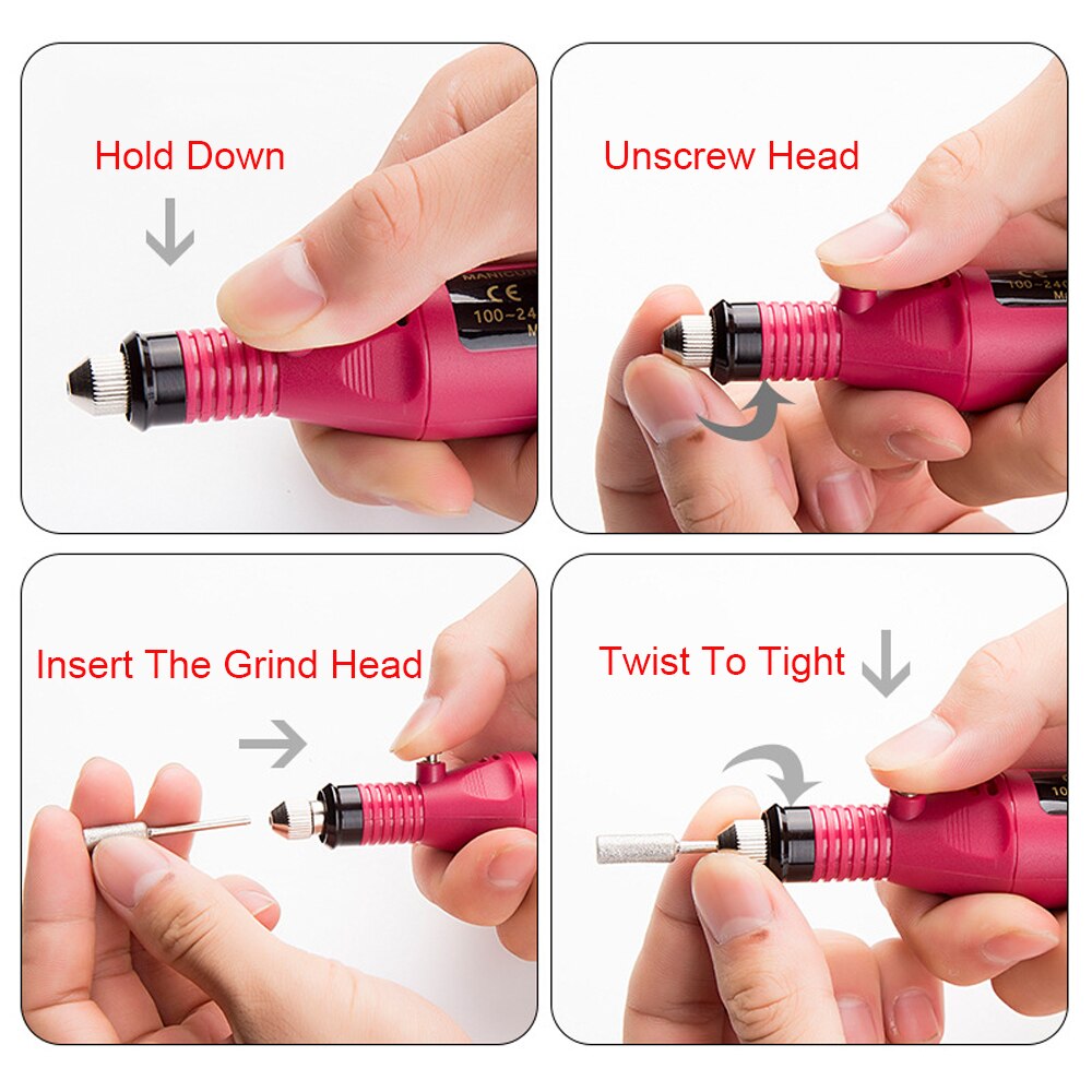 20000 RPM Profession Electric Nail Drill Manicure Machine Pedicure Mchine Milling Cutter Nail Art File Tools