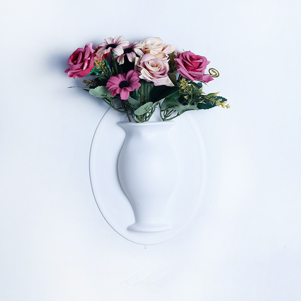 Silicone Additive Sticky Vase Easy Removable Wall And Fridge Flower Plant Vases DIY Home Decoration Accessories