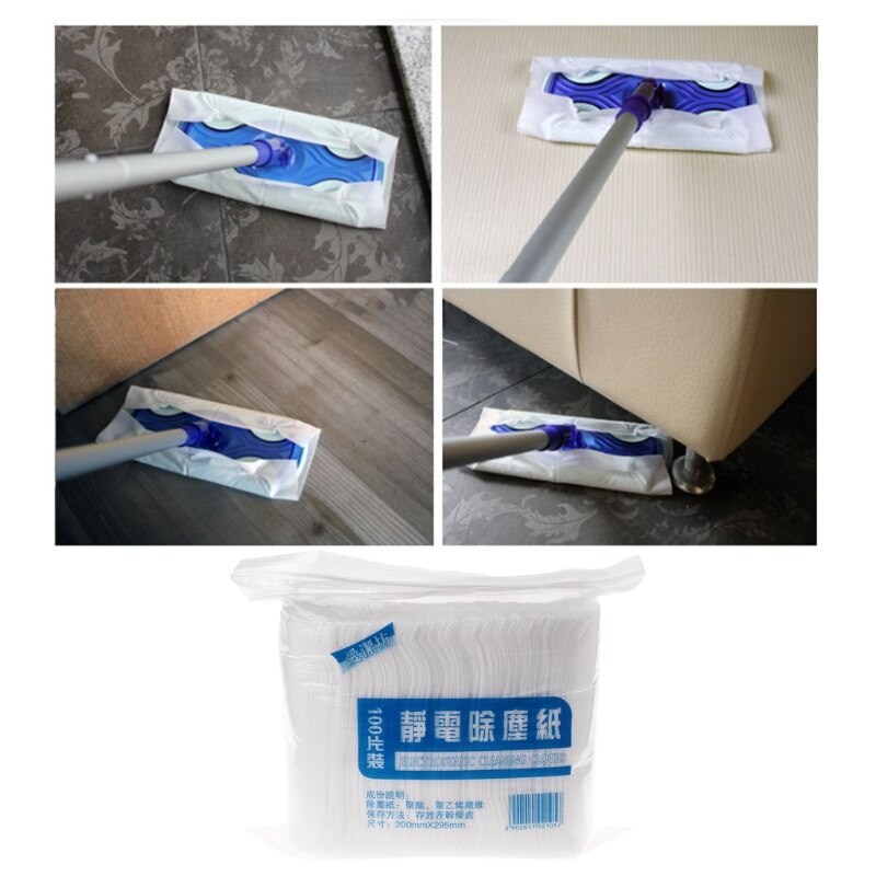 Disposable Microfibre Electrostatic Floor Cloths For Flat Swivel Mop Multi Fitting Cleaning Wipes Dust Removal Mop Paper