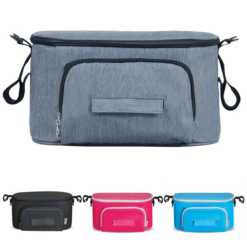 Pushchair Buggy Organiser Bag Stroller Storage Wipes Cup Holder Shoulder Strap Stroller Accessories Mommy Diaper Bag Cart Packag