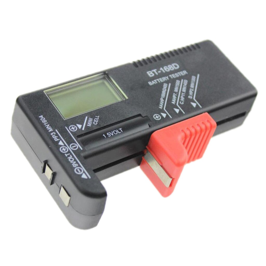 LCD Display Universal Battery Buttons Cell Tester Checker AA AAA 9V 1.5V