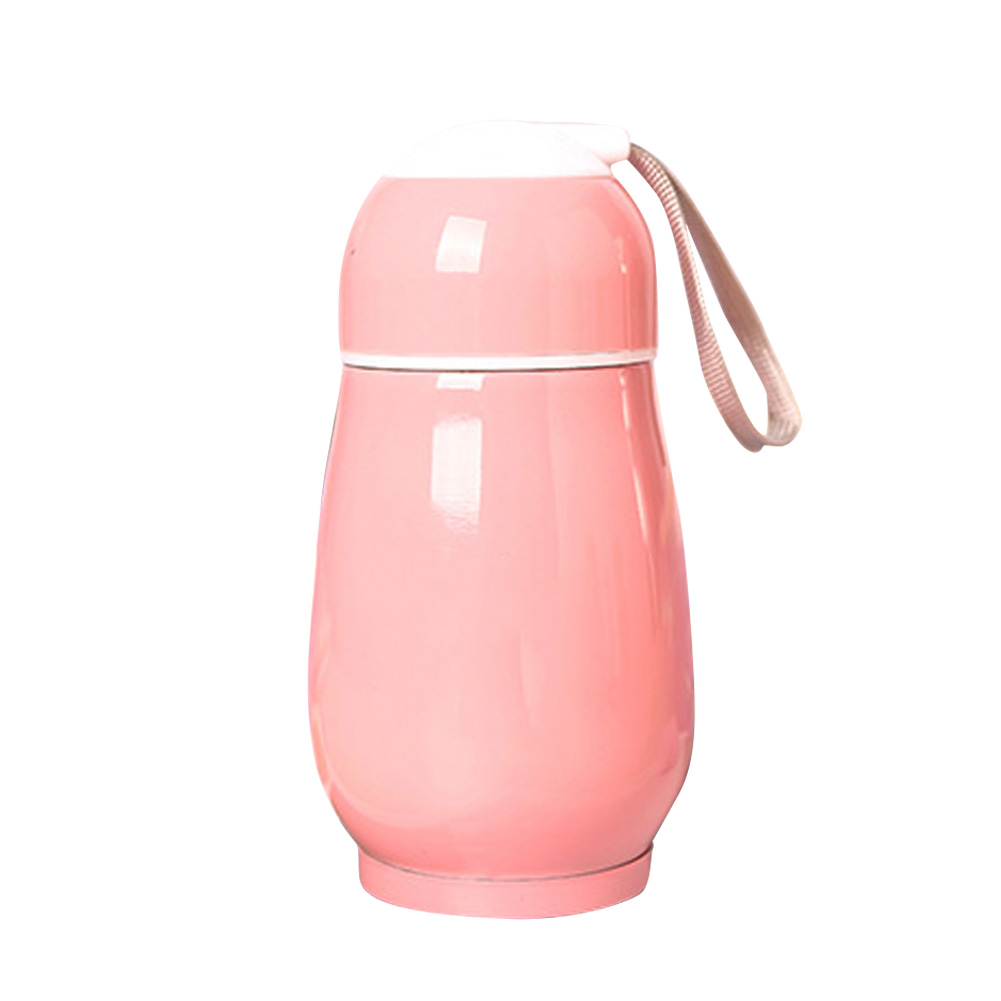 300ml Portable Coffee Bottle Vacuum Flask Tea Water Cup Thermal Jug Mug Vacuum Cup Small: Pink