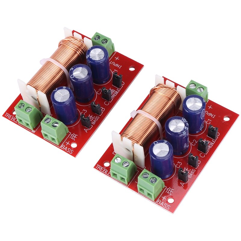 2 stück 400w 2 wege-frequenzweiche für 2-16- ohm-lautsprecher, hochtöner, tieftöner, frequenzteiler