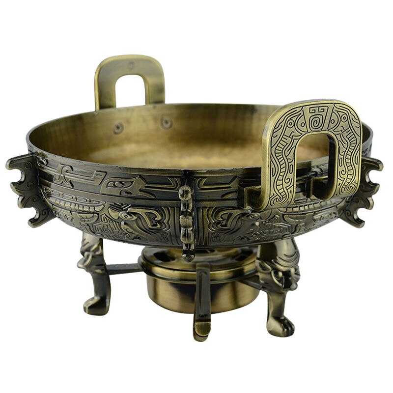 Mini olla para acampar al aire libre, estufa de Alcohol para Hotel, olla pequeña de acero inoxidable, horno de comida, plato pequeño de chaffy