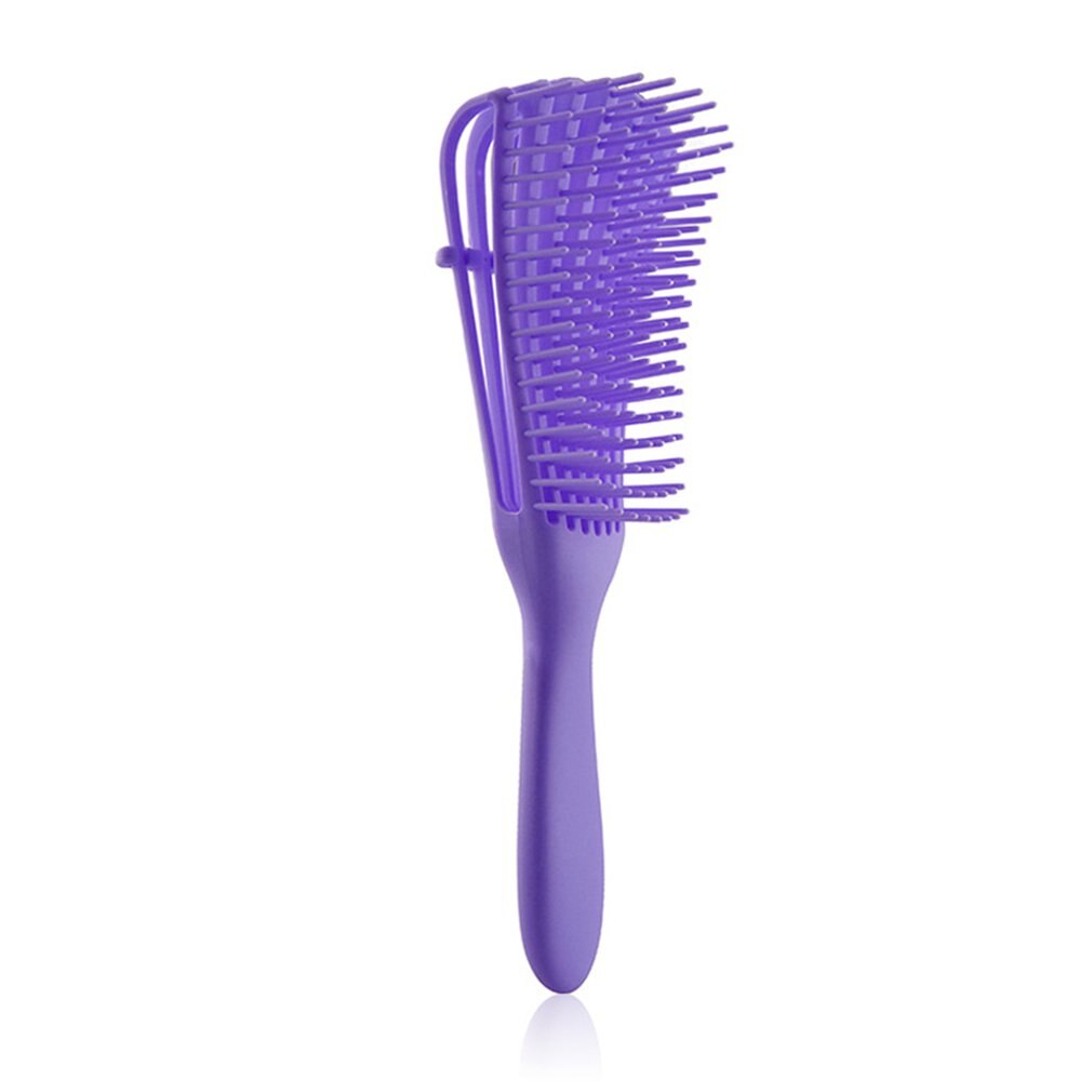 Peine para masaje del cuero cabelludo cepillo para el cabello para mujeres desenredar cepillo para el pelo Anti-lazo nudo cepillo de pelo tipo pulpo peine: purple