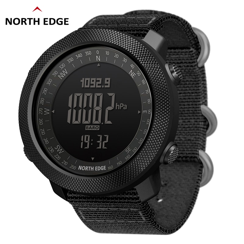Noord Rand Mannen Sport Horloges Hoogtemeter Barometer Kompas Thermometer Stappenteller Wereldtijd Horloges Digitale Running Wandelen Horloges