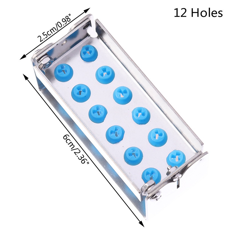 Soporte para fresa Dental de 8/12/30 agujeros, caja esterilizadora de Autoclave, organizador de caja de desinfección de archivos Endo: Rojo