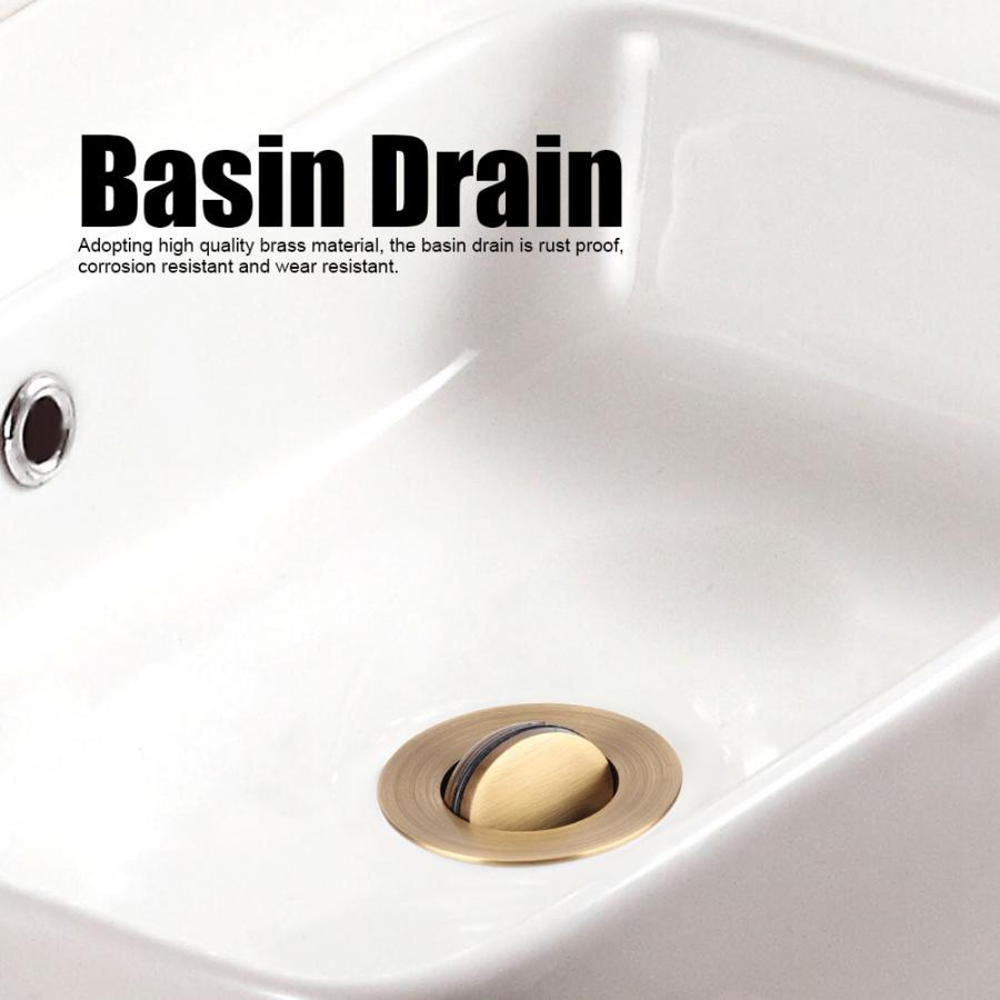Messing Wastafel Drain Stopper Antieke Stijl Flap Soort Badkamer Drain Stopper Wastafel Afvoer Zonder Overloop Badkamer Douche