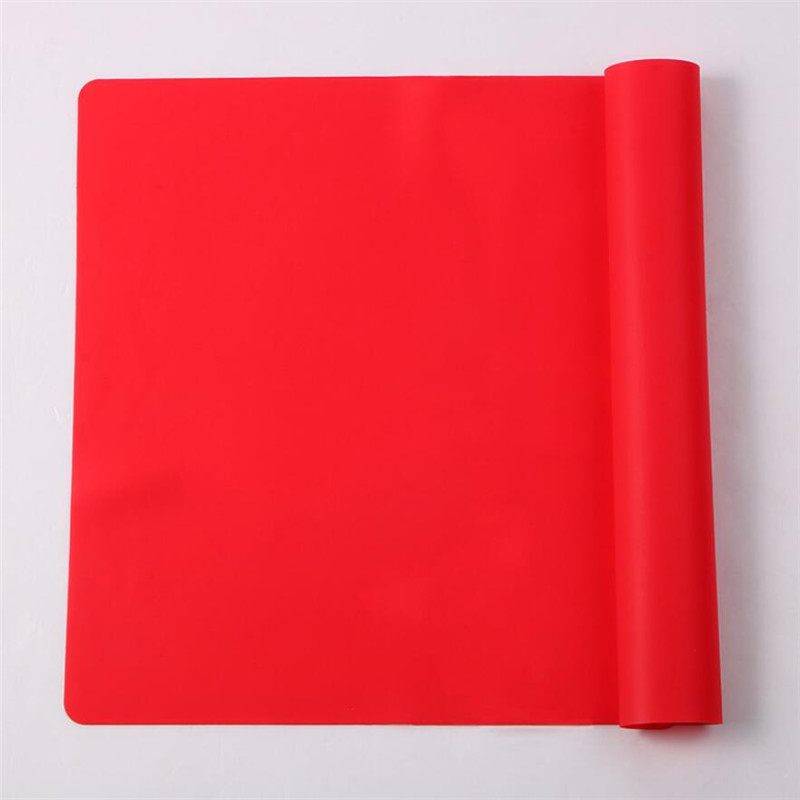 Silicone Mat Baking Liner Oven Mat Heat Insulation Pad Dough Maker Pastry Kneading Rolling Dough Pad Kitchen Accessories: Red