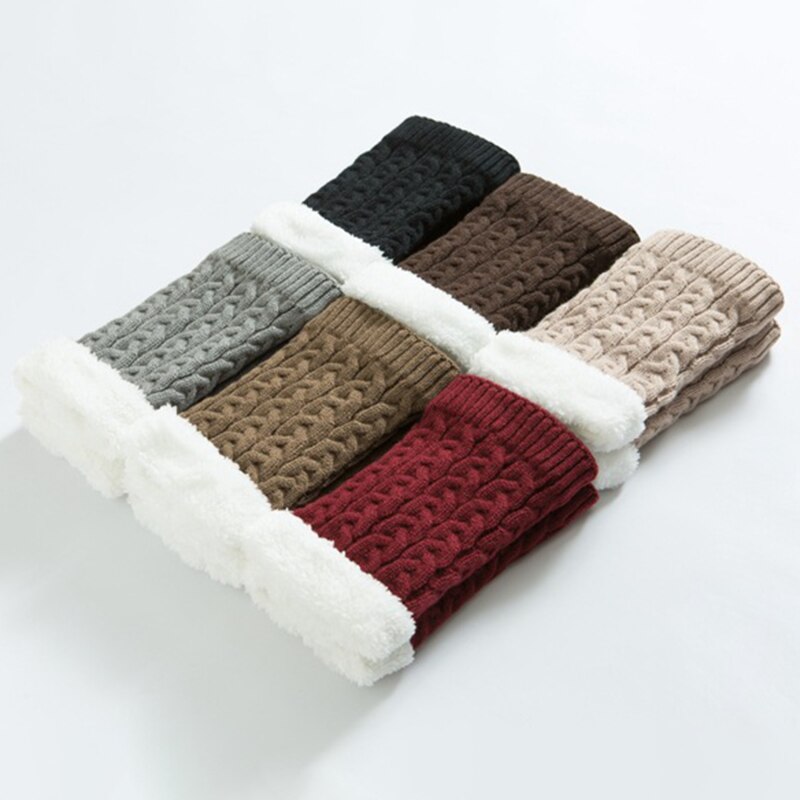 Automne Hiver Femmes Tricoté Jambière Botte Courte Poignets Botte Au Crochet Chaussettes Laine Tricoté Couvre-bottes Doux Couverture De Pied Chaussettes