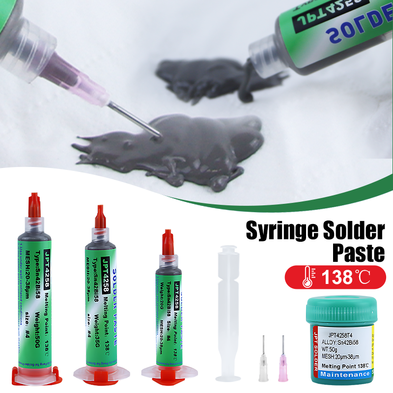 Sn42 bi 58 smd svejsepasta, reparationslodepasta blyfri sprøjte ingen ren lodepasta lavtemperatur reparationssvejsepasta
