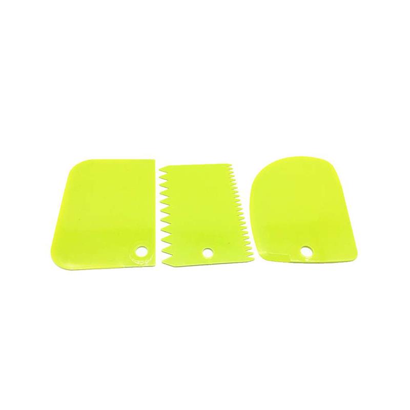 3PCS/Set Reusable Cream Scraper Irregular Teeth Edge DIY Cream Scraper Kit Cake Fondant Mold Tools: 05
