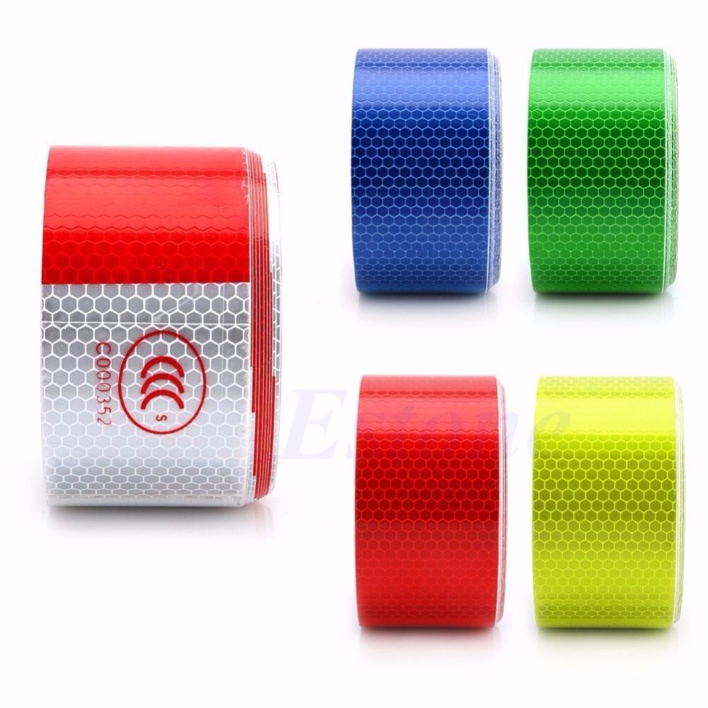 3M 2"X10' Reflective Safety Warning Conspicuity Tape Film Sticker Multicolor