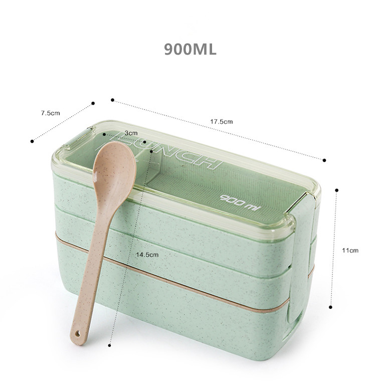 Sales 900ml Portable 3 Layer Healthy Lunch Box Food Container Microwave Oven Lunch Bento Boxes Lunchbox